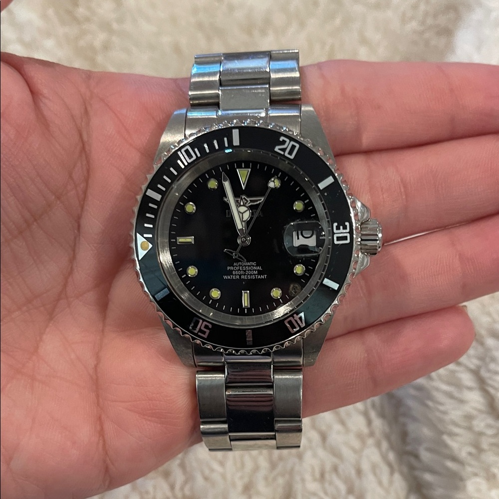 Invicta Silver and Black Men's Watch